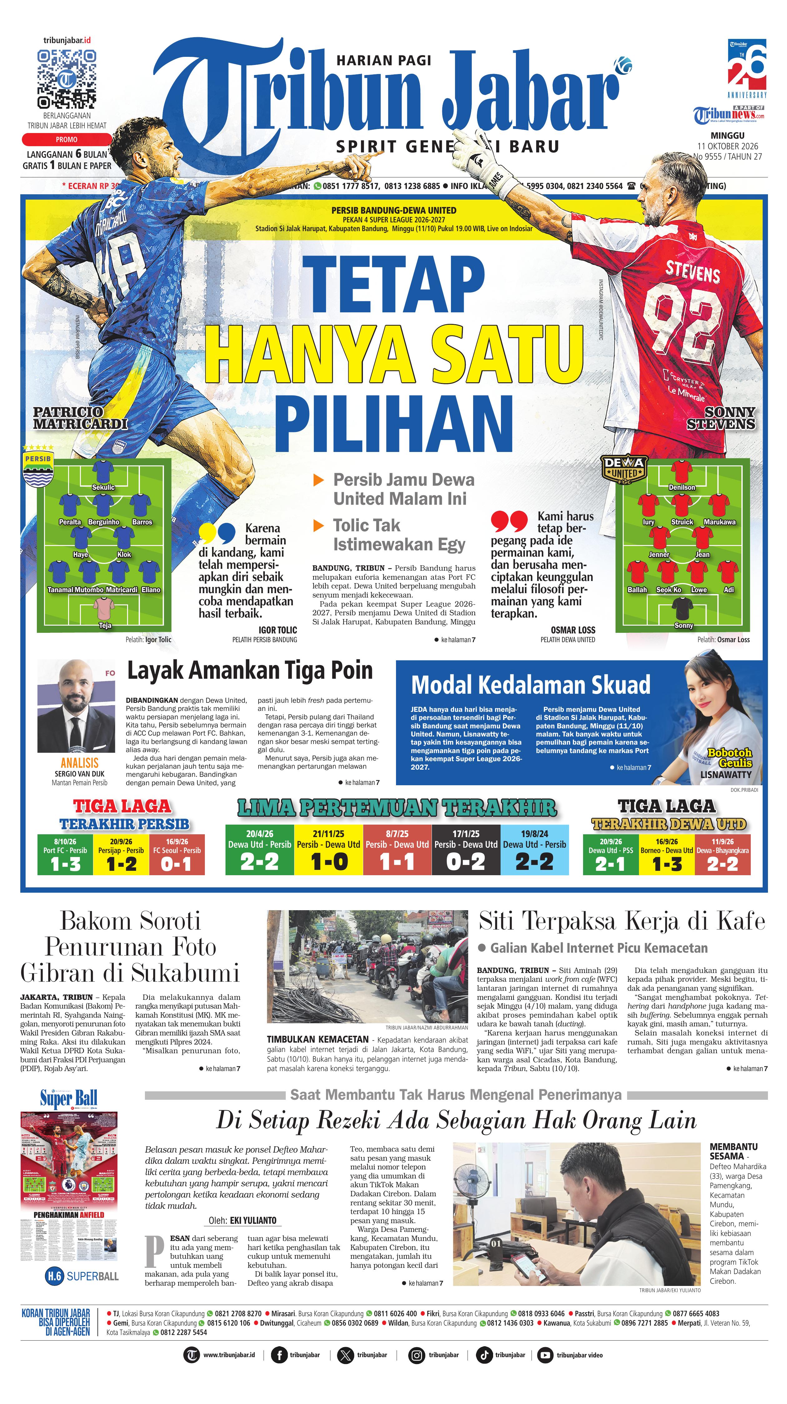 Sampul Tribun Jabar