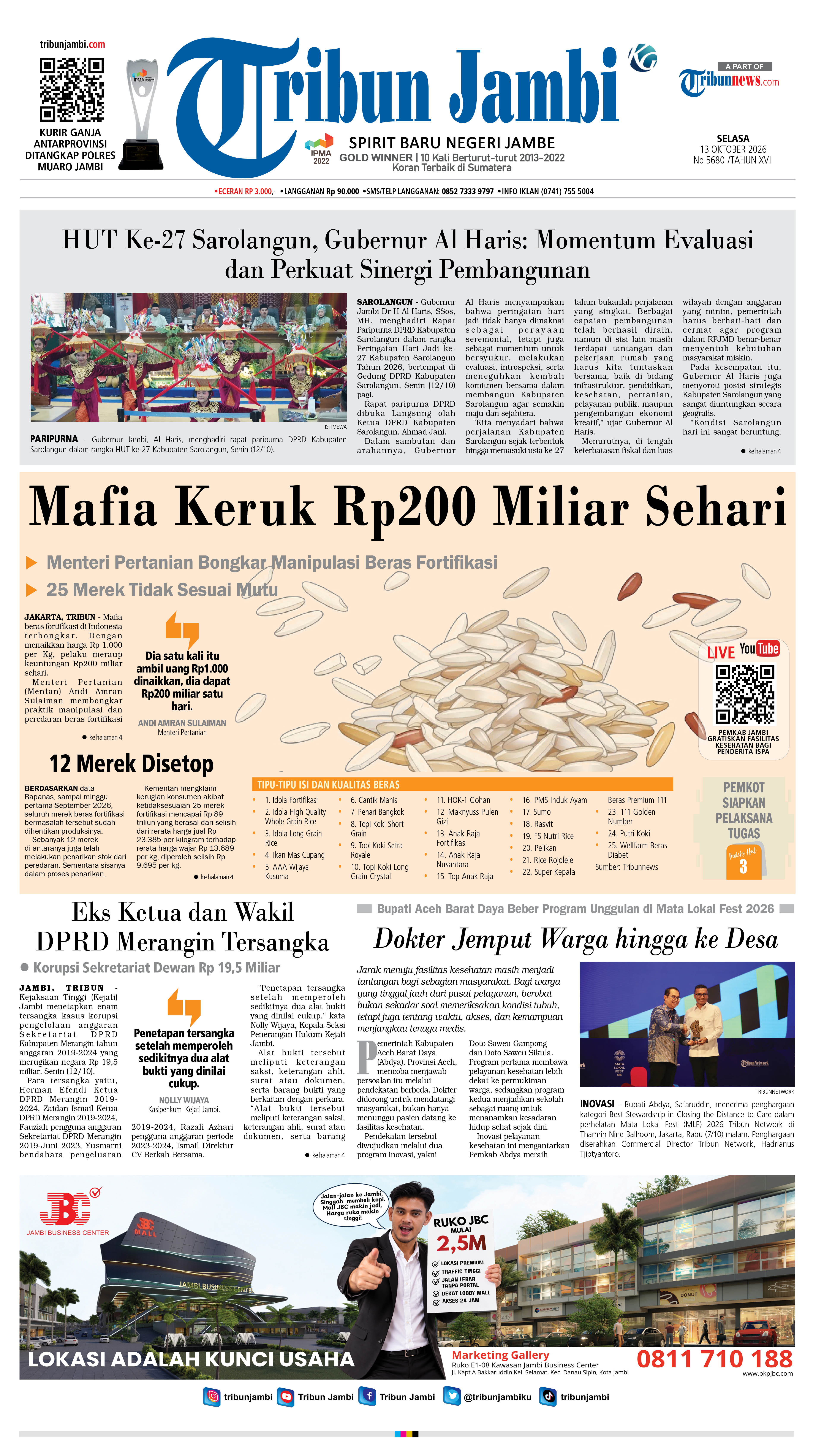 Sampul Tribun Jambi