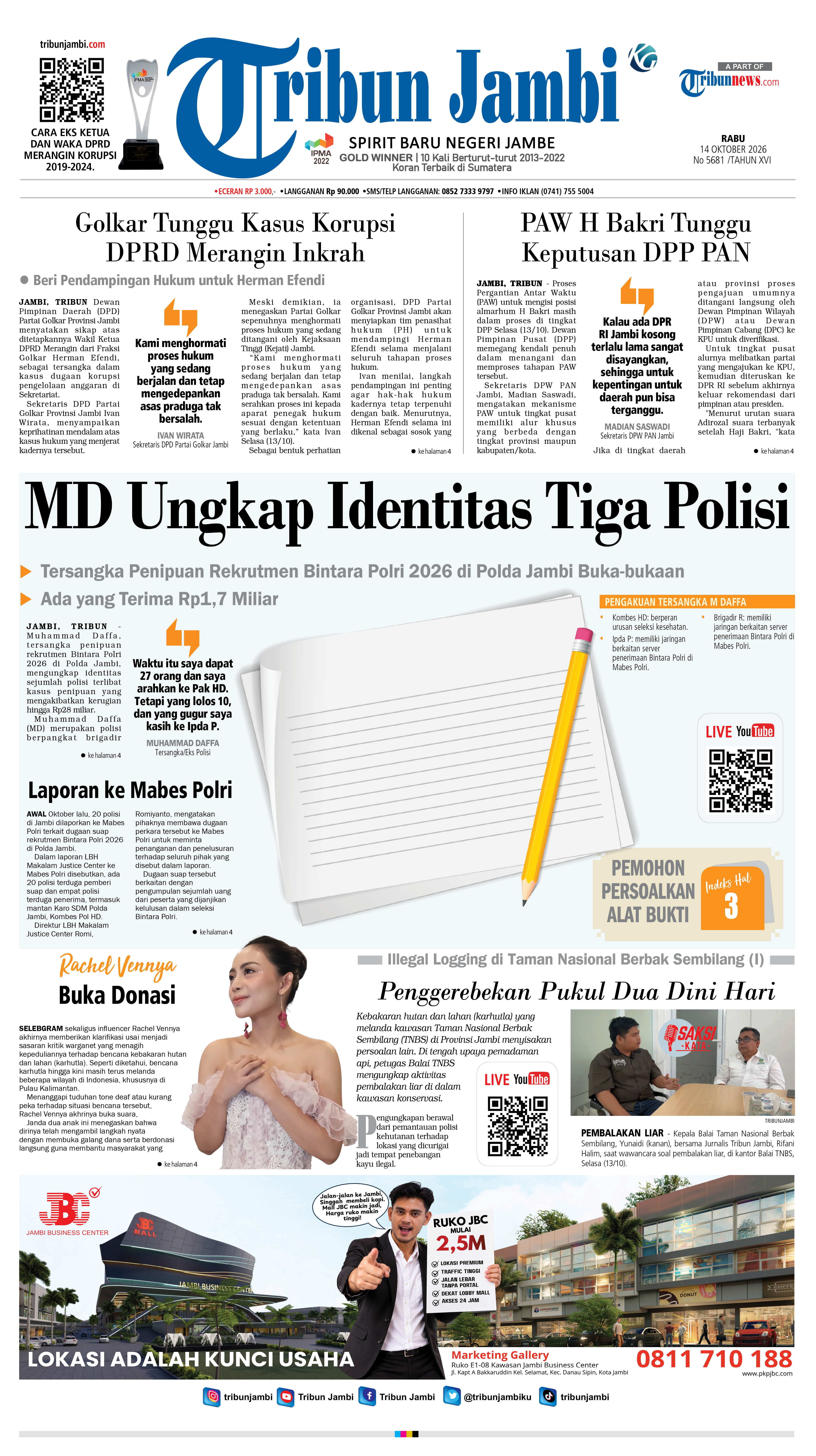 Sampul Tribun Jambi