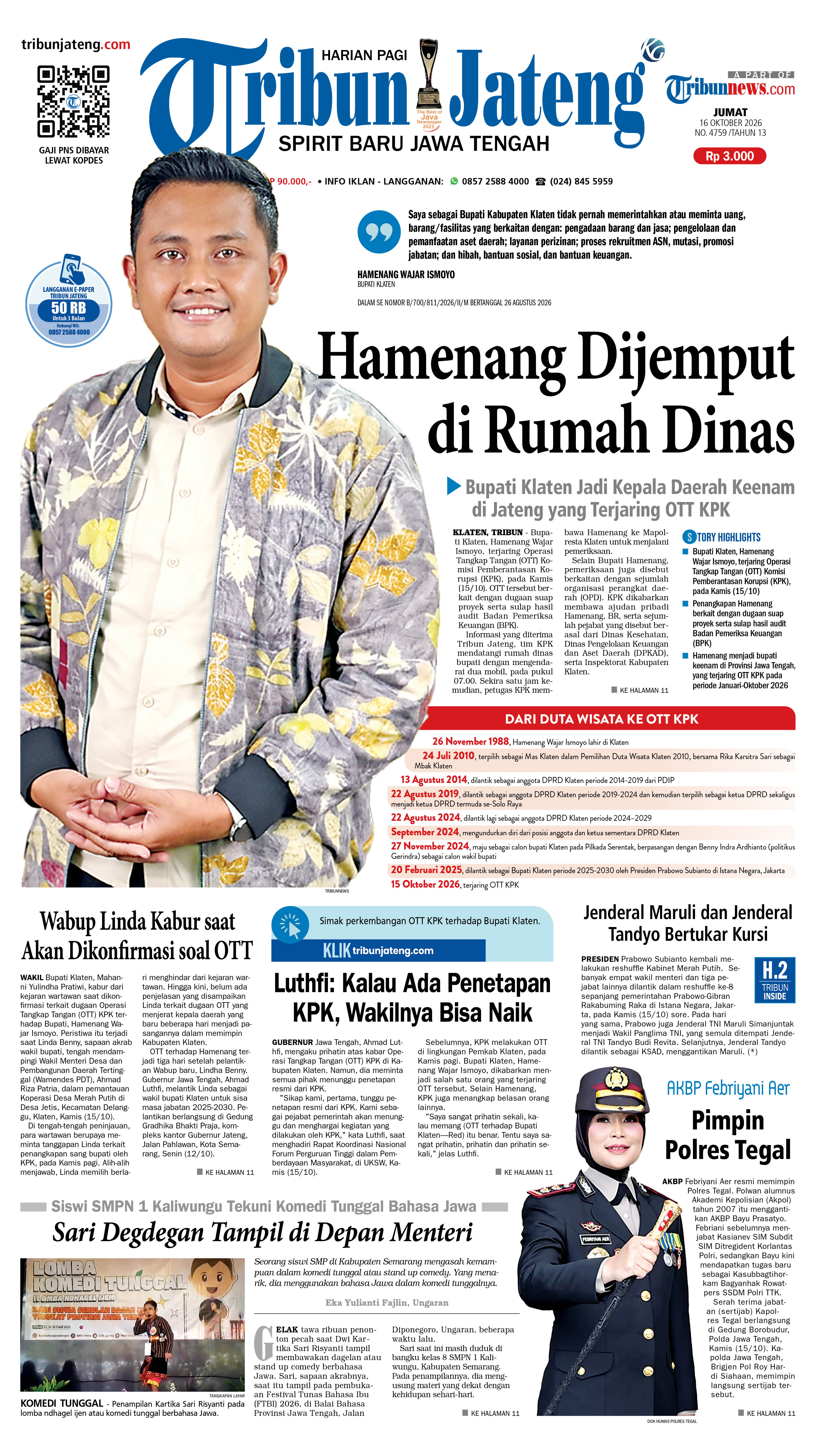 Sampul Tribun Jateng