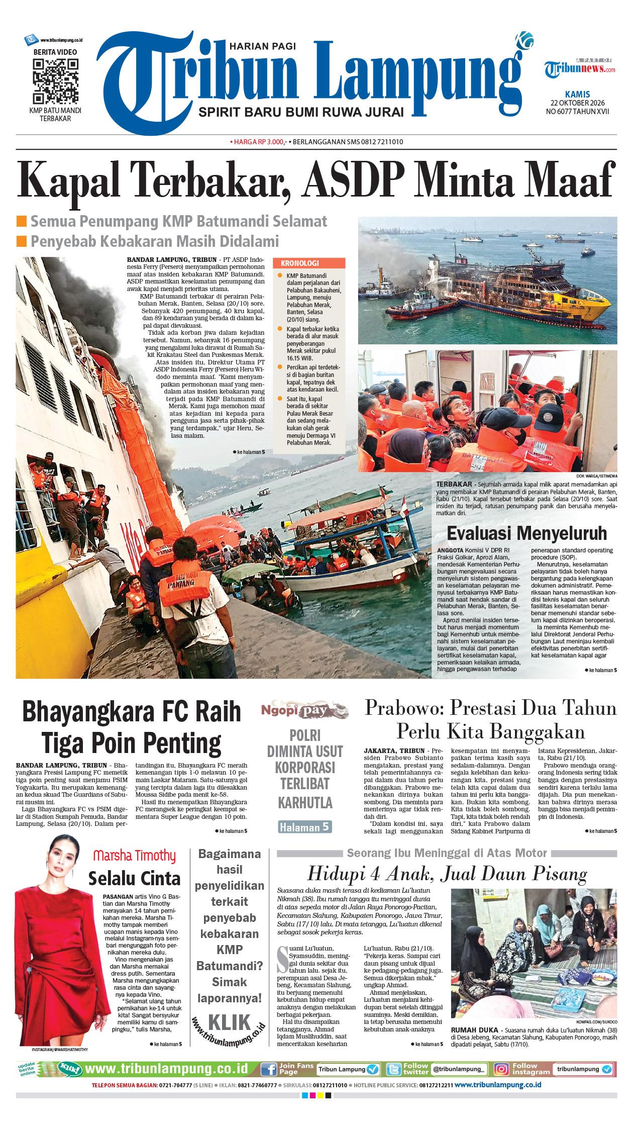 Cover TRIBUNLAMPUNG
