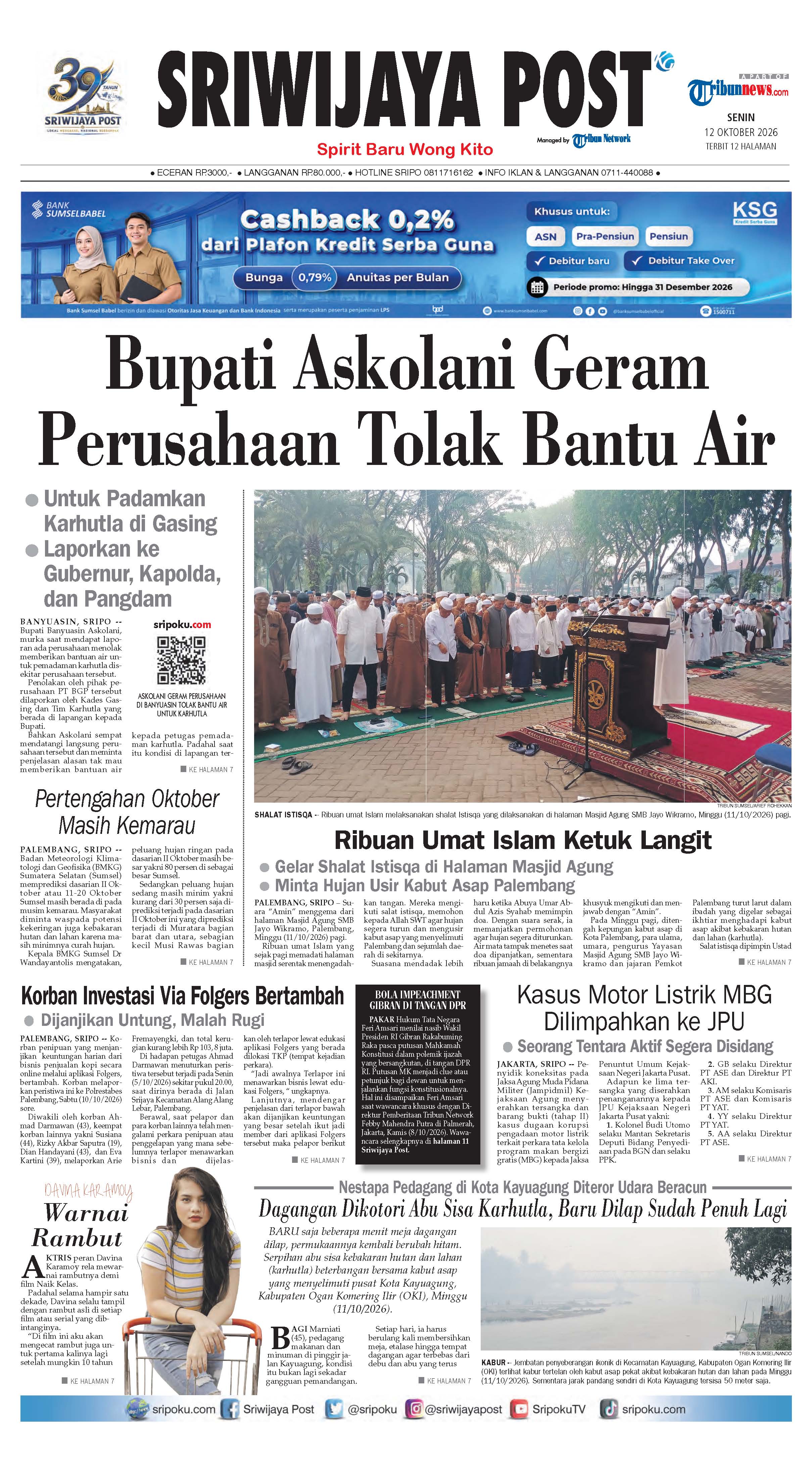 Sampul Sriwijaya Post