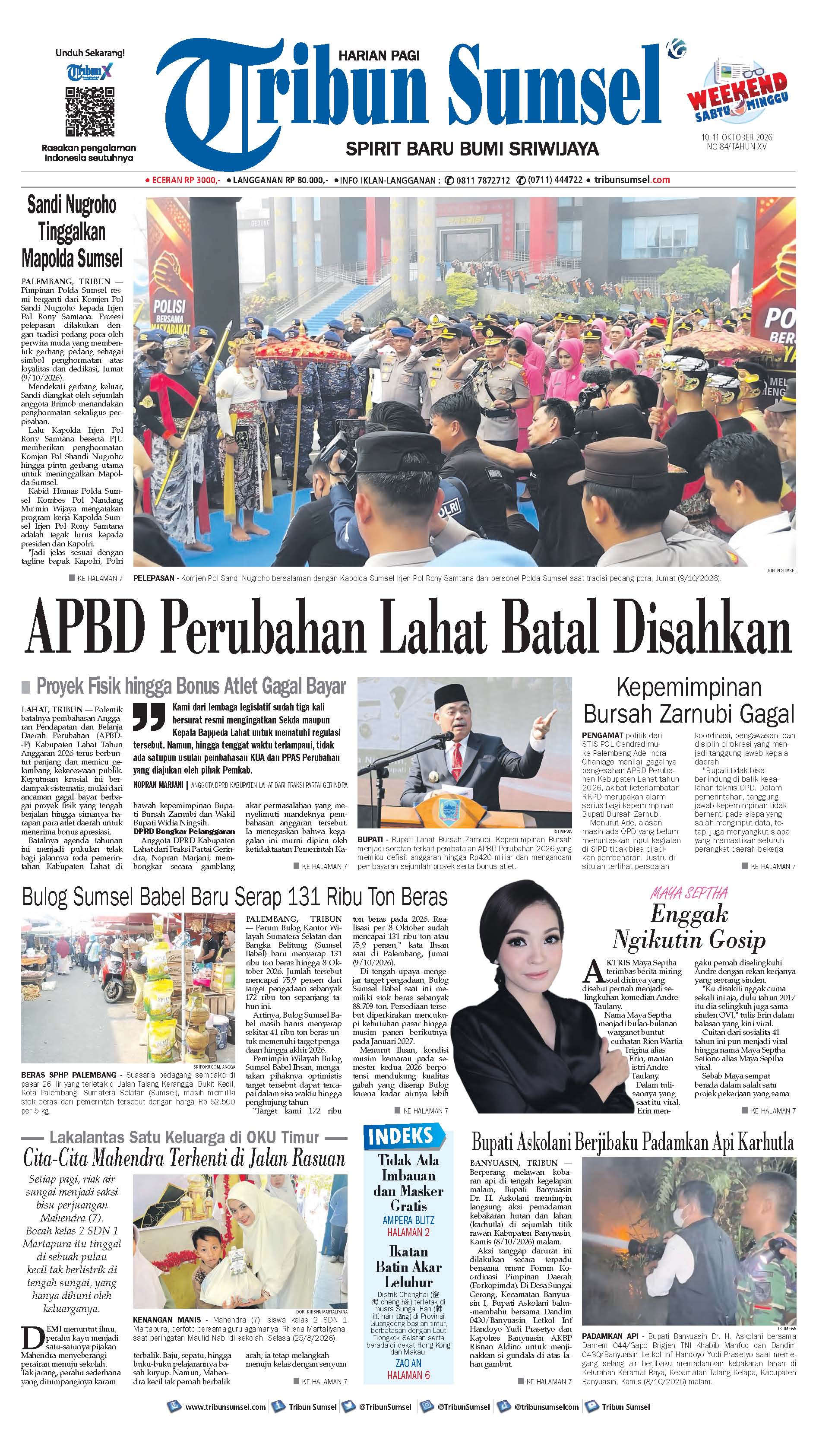 Sampul Tribun Sumsel