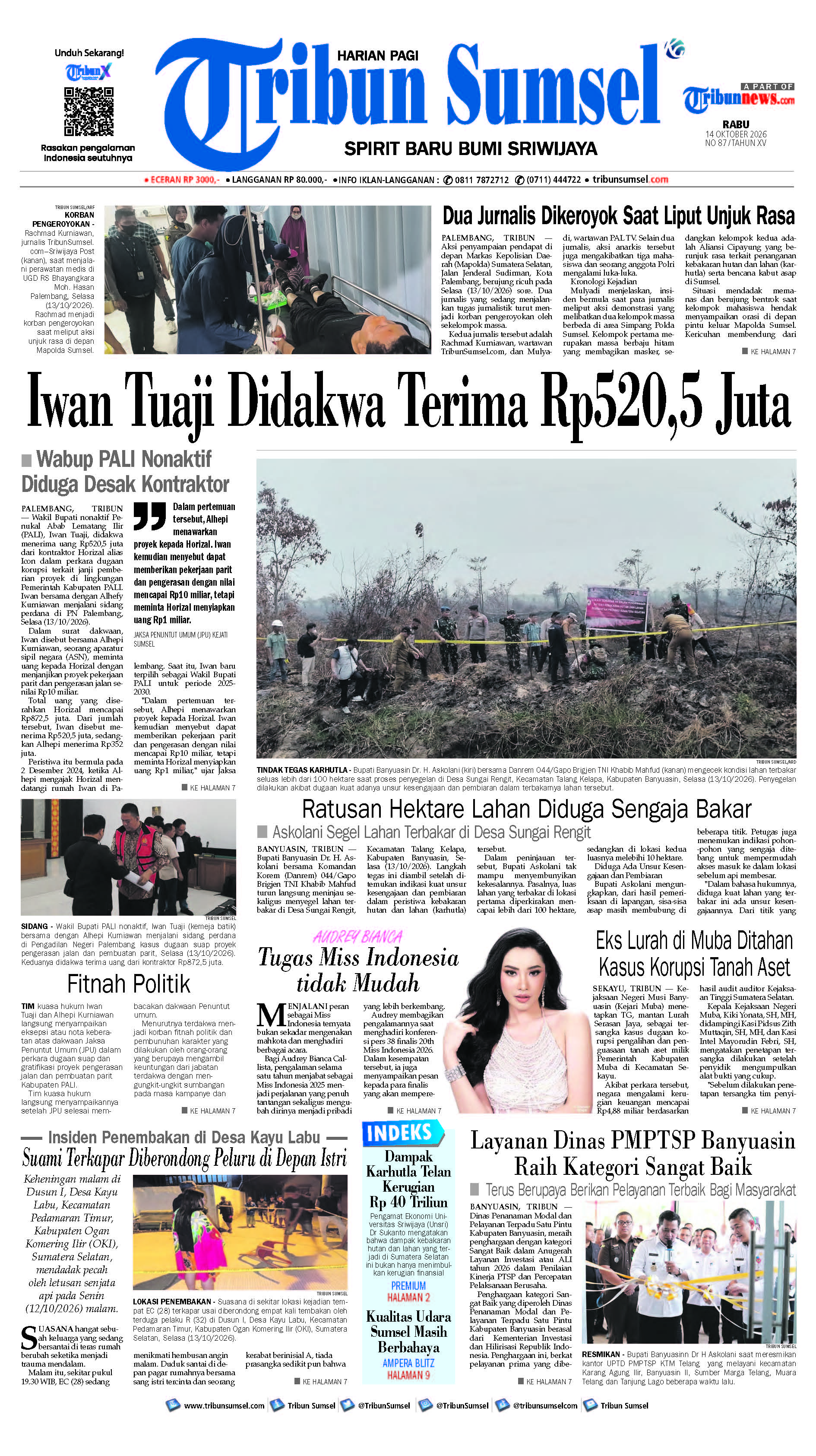 Sampul Tribun Sumsel